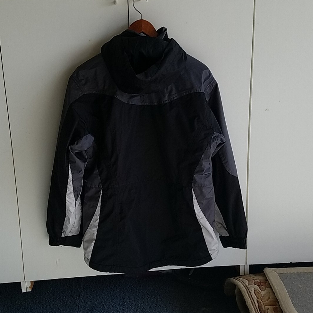 Men's Jacket Medium Polyester Zip And Button-Front - image 4